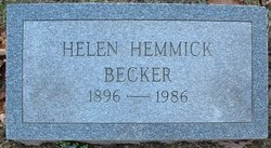 Helen Faye <I>Hemmick</I> Becker 