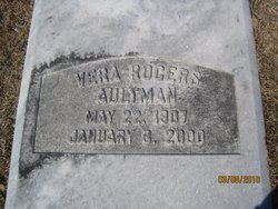 Vera <I>Rogers</I> Aultman 