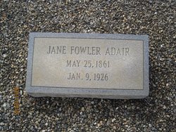 Jane Elizabeth <I>Fowler</I> Adair 