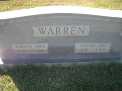 Mattie Lee <I>McKelvy</I> Warren 