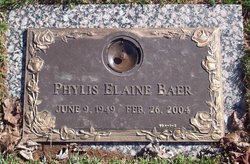 Phyllis Elaine <I>Brandenburg</I> Baer 