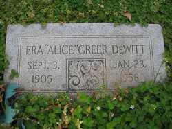 Era “Alice” <I>Greer</I> DeWitt 