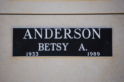 Betsy Ann <I>Ponchaud</I> Anderson 