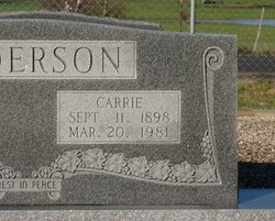 Carrie <I>Grann</I> Anderson 