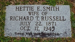 Hester Elizabeth “Hettie” <I>Smith</I> Russell 