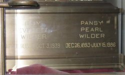 Pansy Pearl <I>Bailey</I> Wilder 