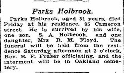 Howell Parks “Parks” Holbrook 