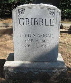 Thetus Abigail <I>Hargett</I> Gribble 