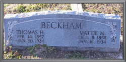 Martha M “Mattie” <I>Campbell</I> Beckham 
