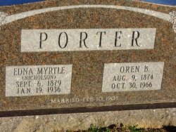 Edna Myrtle <I>Nicholson</I> Porter 