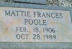 Mattie Frances Poole 