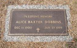 Alice <I>Baxter</I> Dobbins 