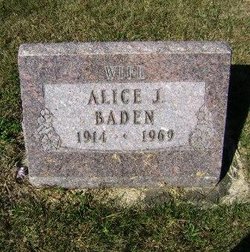 Alice Jane <I>Alley</I> Baden 