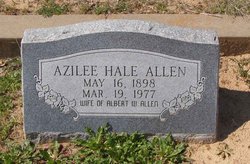 Frances Azilee <I>Hale</I> Allen 