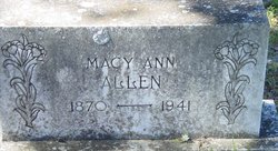 Macy Ann <I>Strickland</I> Allen 