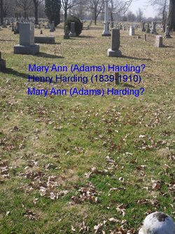 Mary Ann <I>Adams</I> Harding 