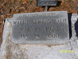 Mattie <I>Newton</I> Batie 
