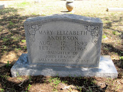 Mary Elizabeth <I>Guest</I> Anderson 