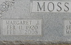 Margaret Jane <I>Gerneth</I> Moss 