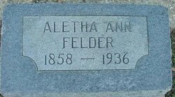 Aletha Ann “Dorsey” <I>Bates</I> Felder 