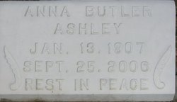 Anna <I>Butler</I> Ashley 