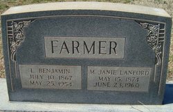 Mary Jane “Janie” <I>Lanford</I> Farmer 