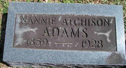 Nannie <I>Atchison</I> Adams 