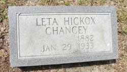 Leta “Leety” <I>Hickox</I> Chancey 