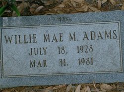 Willie Mae <I>McColskey</I> Adams 
