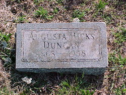 Augusta <I>Hicks</I> Duncan 