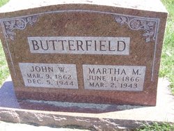 Martha May “Mattie” <I>Hoag</I> Butterfield 
