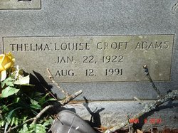 Thelma Louise <I>Croft</I> Adams Erskine 