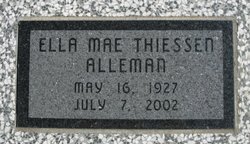 Ella Mae <I>Thiessen</I> Alleman 