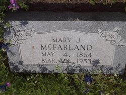 Mary Jane “Mollie” <I>Ake</I> McFarland 