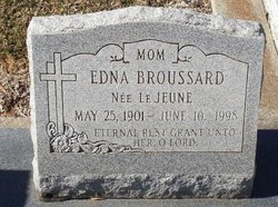 Edna <I>Lejeune</I> Broussard 