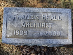 Francis <I>Beall</I> Akehurst 