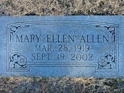 Mary Ellen <I>Gossage</I> Allen 
