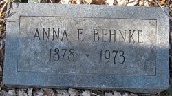 Anna F. <I>Pietscher</I> Behnke 