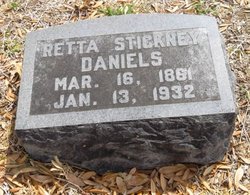 Rebecca Catherine “Retta” <I>Stickney</I> Daniels 