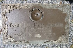 Fannie Lee <I>Jones</I> Johnson 