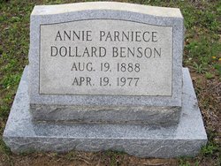 Annie Parniece <I>Dollard</I> Benson 