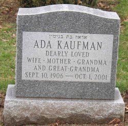 Ada <I>Kelsky</I> Kaufman 