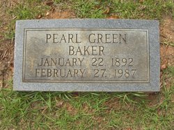Pearl Irene <I>Green</I> Baker 