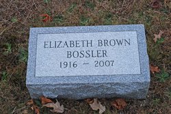 Elizabeth <I>Brown</I> Bossler 