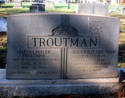 Martha Jane <I>Plyler</I> Troutman 