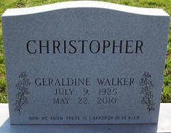Geraldine <I>Walker</I> Christopher 