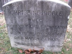 Christine <I>Biddle</I> Cadwalader 