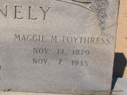 Mary Magdeline “Maggie” <I>Poythress</I> Hinely 