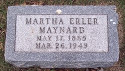 Martha E <I>Erler</I> Maynard 