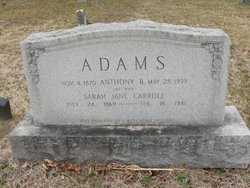 Sarah Jane <I>Carroll</I> Adams 